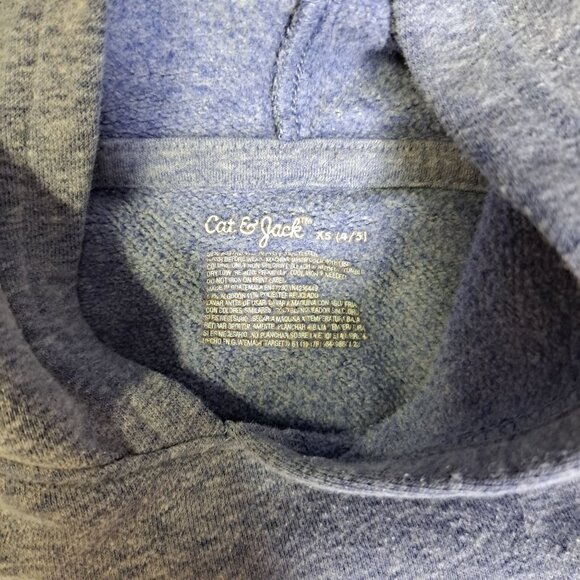 Cat & Jack Kids Blue Hoodie Sweatshirt XS - Picture 2 of 3